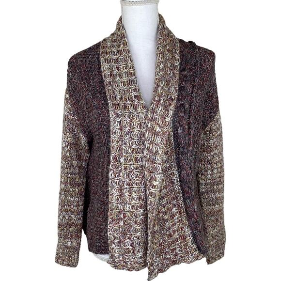 Anthropologie MOTH Women's Open Front Cardigan Sweater Gray Size S Wool Blend - Picture 1 of 8